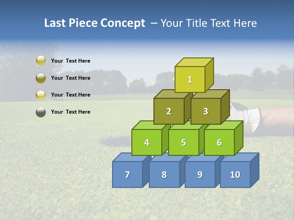 Sporting Good Luck Golf Course PowerPoint Template