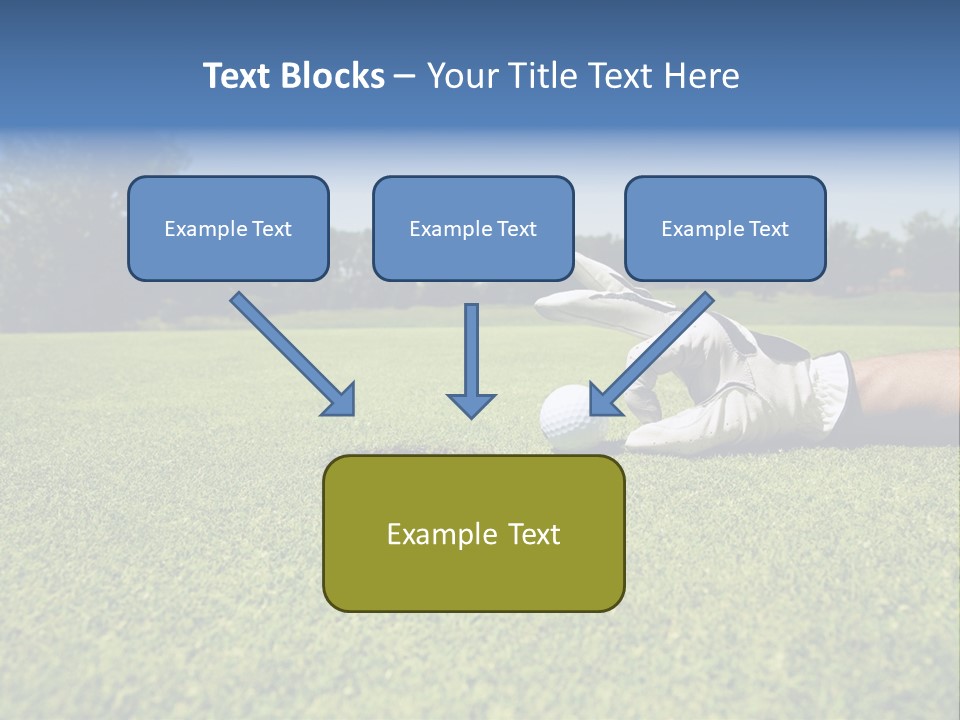 Sporting Good Luck Golf Course PowerPoint Template