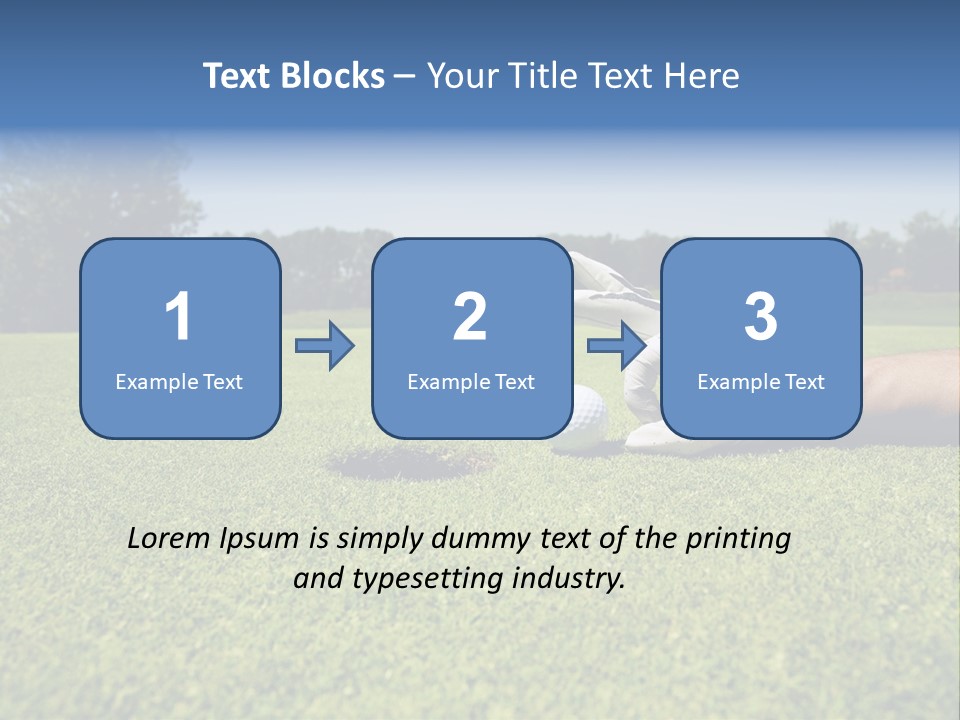 Sporting Good Luck Golf Course PowerPoint Template