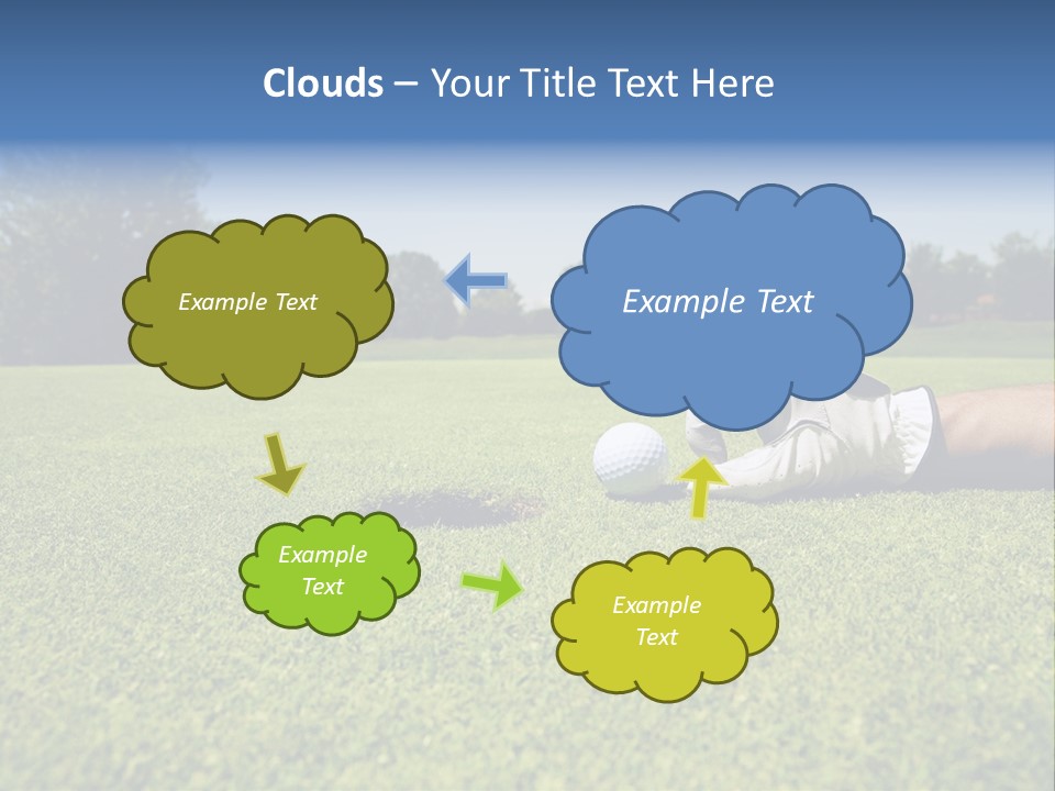 Sporting Good Luck Golf Course PowerPoint Template
