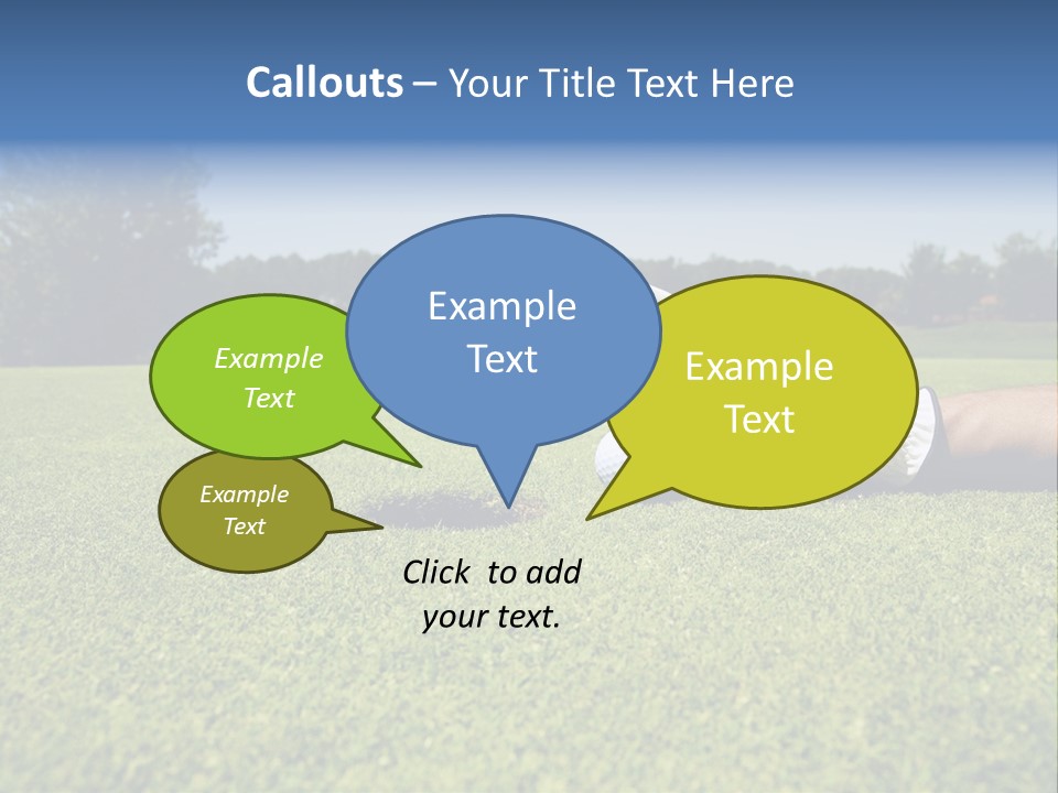 Sporting Good Luck Golf Course PowerPoint Template
