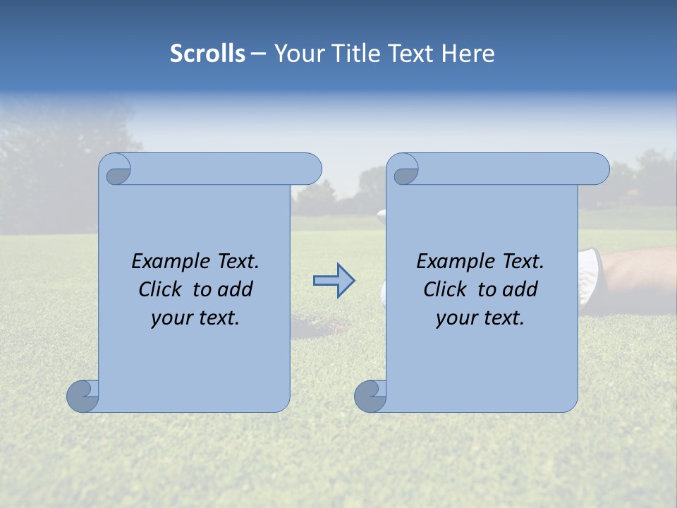 Sporting Good Luck Golf Course PowerPoint Template