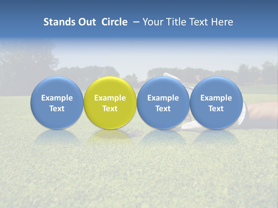 Sporting Good Luck Golf Course PowerPoint Template
