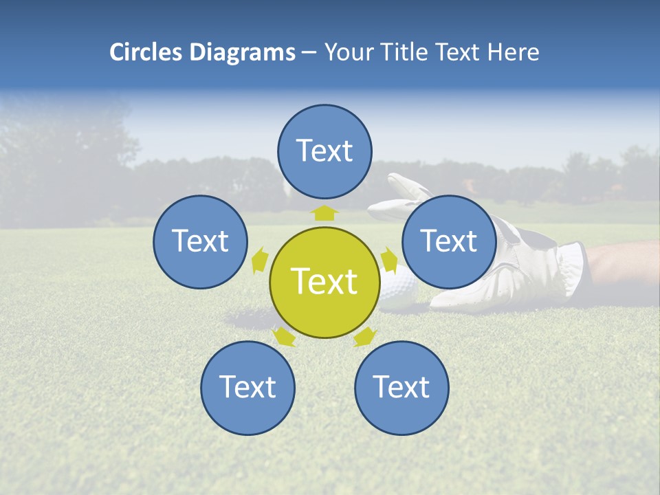 Sporting Good Luck Golf Course PowerPoint Template