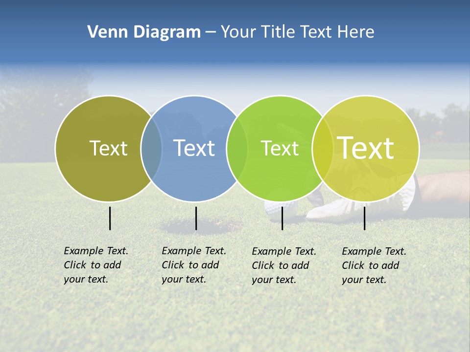 Sporting Good Luck Golf Course PowerPoint Template