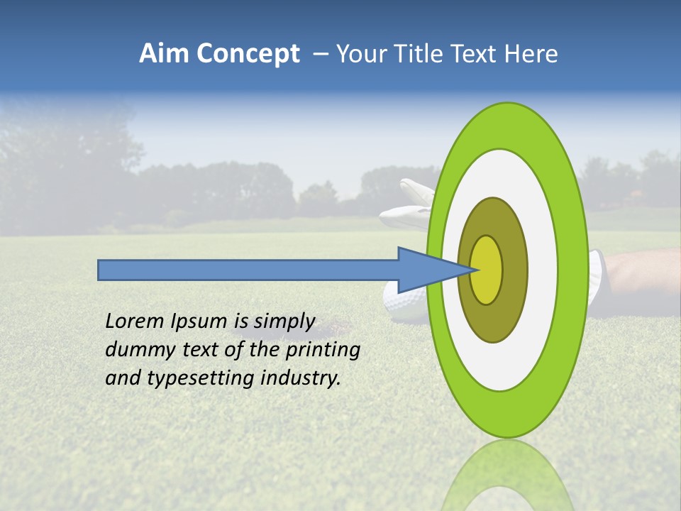 Sporting Good Luck Golf Course PowerPoint Template