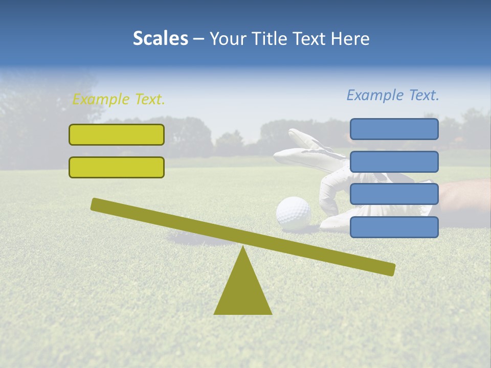 Sporting Good Luck Golf Course PowerPoint Template