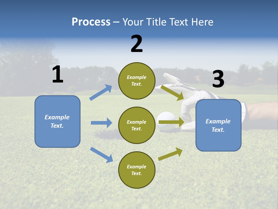 Sporting Good Luck Golf Course PowerPoint Template