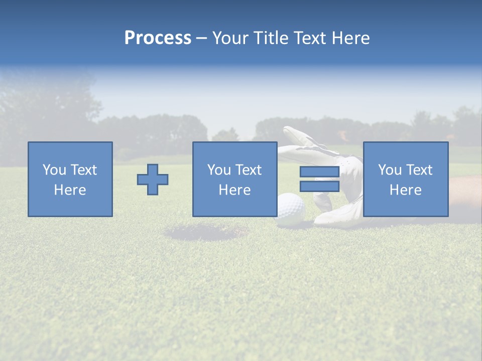 Sporting Good Luck Golf Course PowerPoint Template