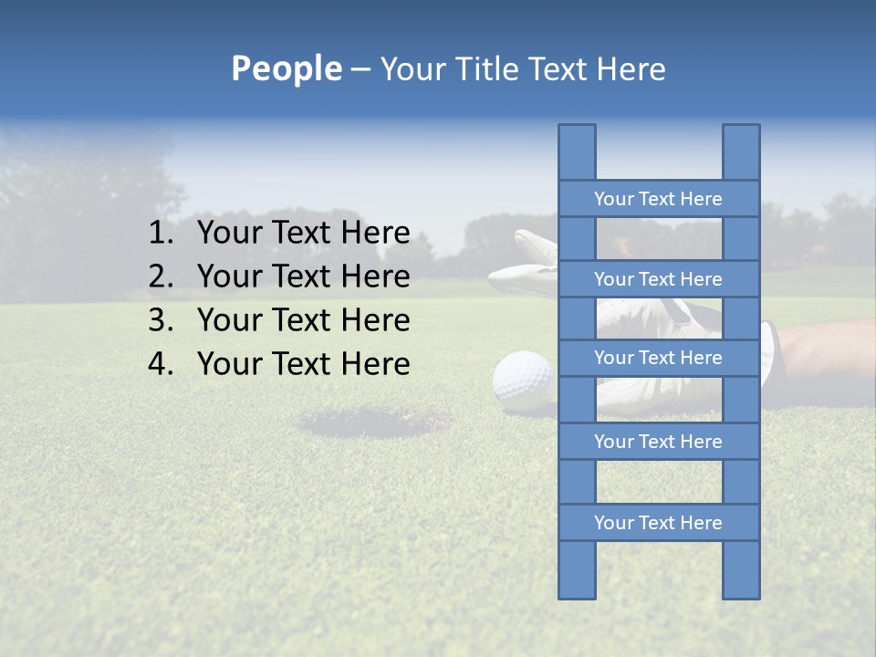 Sporting Good Luck Golf Course PowerPoint Template