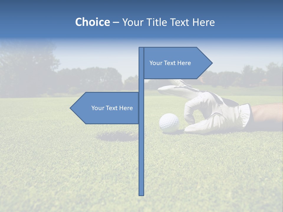 Sporting Good Luck Golf Course PowerPoint Template