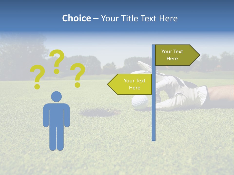 Sporting Good Luck Golf Course PowerPoint Template