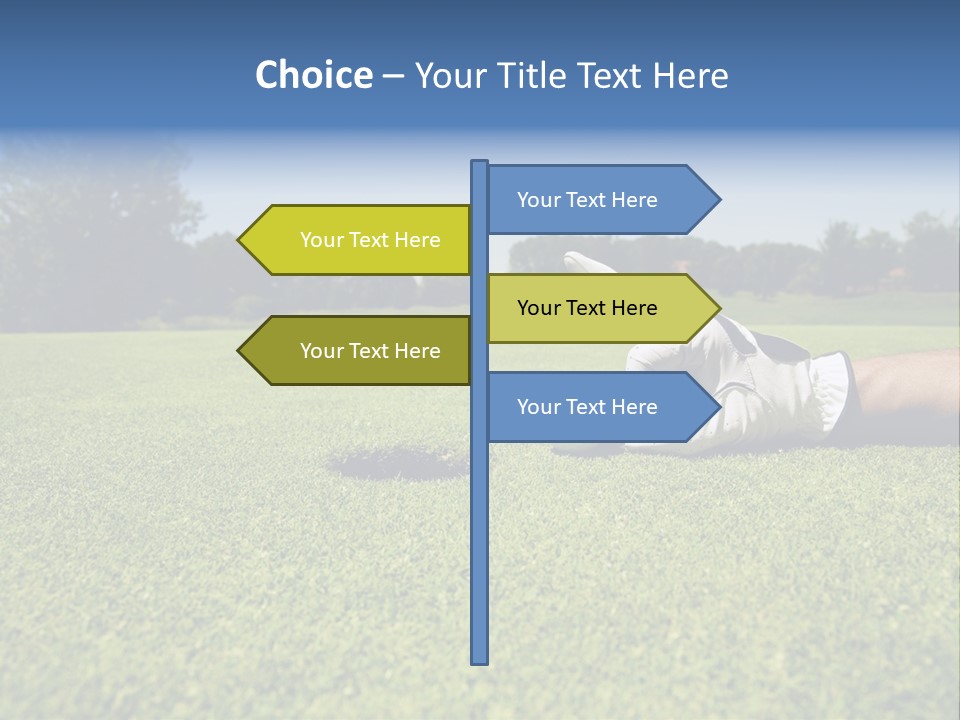Sporting Good Luck Golf Course PowerPoint Template