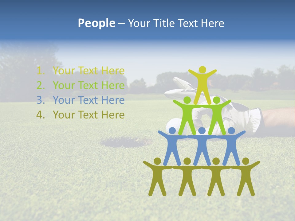 Sporting Good Luck Golf Course PowerPoint Template