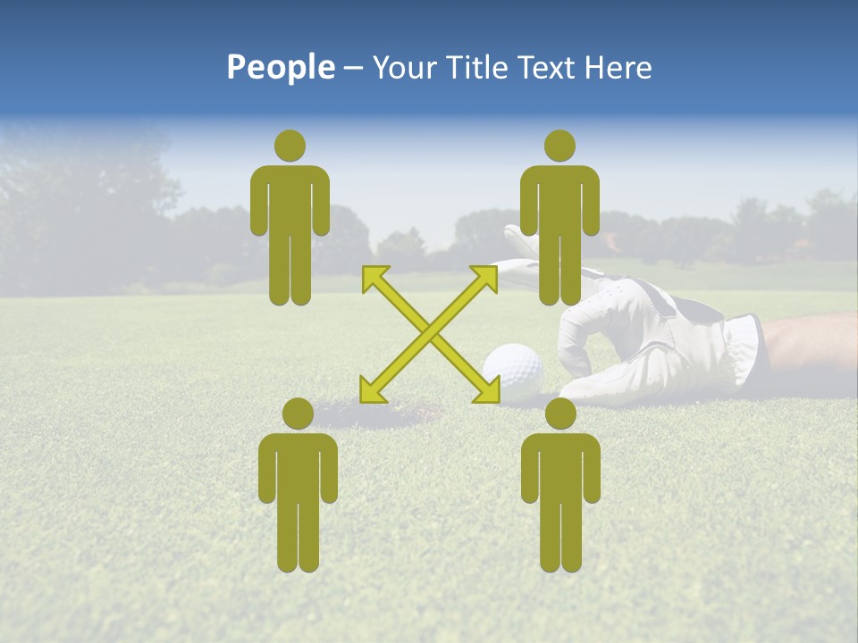 Sporting Good Luck Golf Course PowerPoint Template