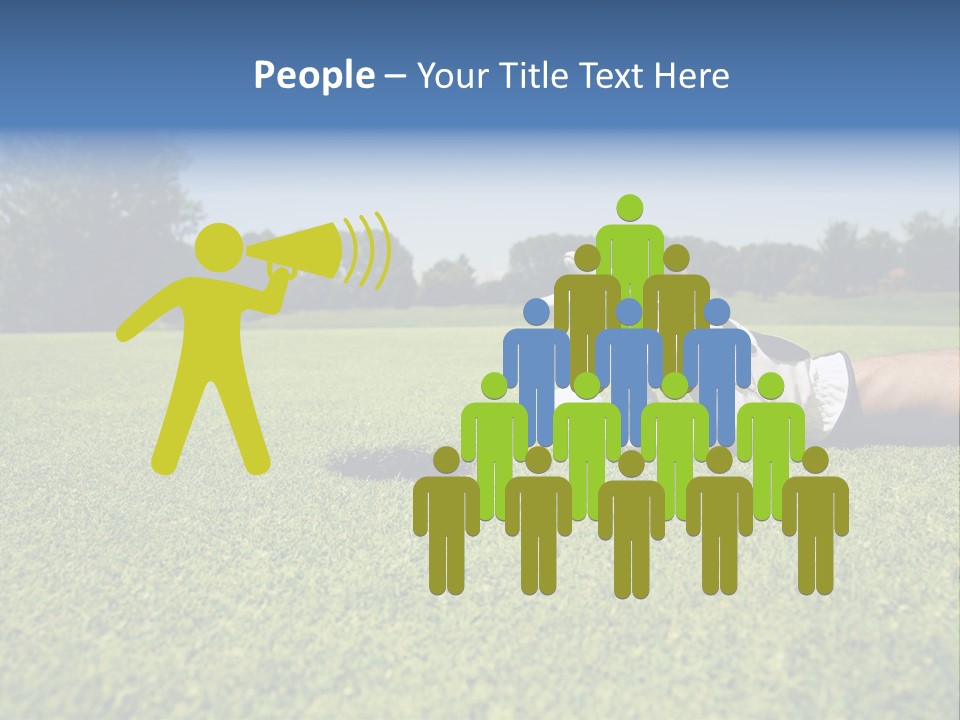 Sporting Good Luck Golf Course PowerPoint Template