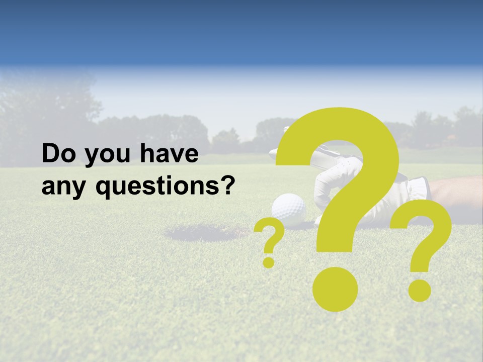 Sporting Good Luck Golf Course PowerPoint Template