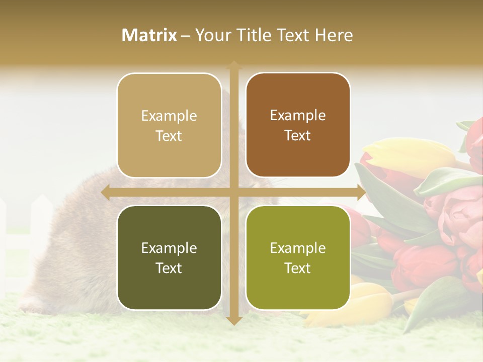 Feiertag Blumenstraussm Tier PowerPoint Template