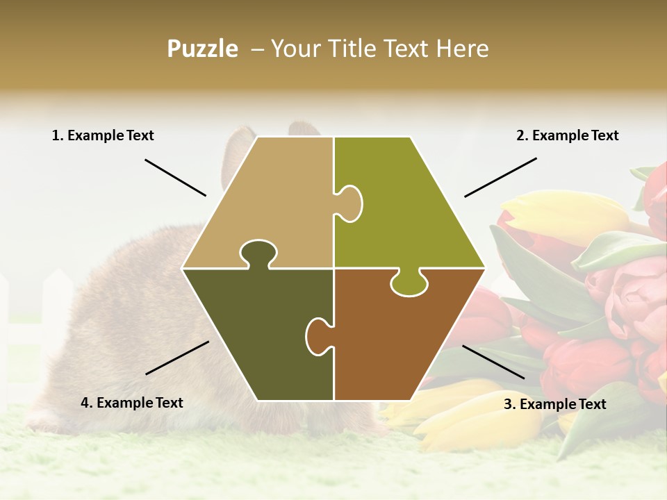 Feiertag Blumenstraussm Tier PowerPoint Template