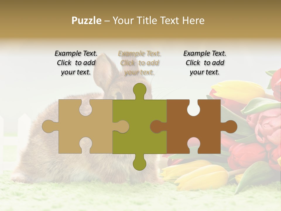 Feiertag Blumenstraussm Tier PowerPoint Template