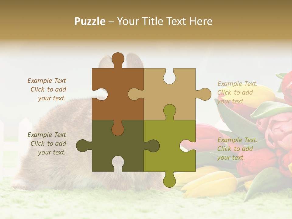 Feiertag Blumenstraussm Tier PowerPoint Template