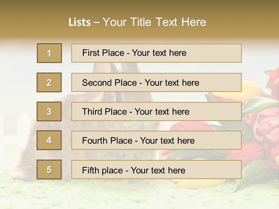 Feiertag Blumenstraussm Tier PowerPoint Template