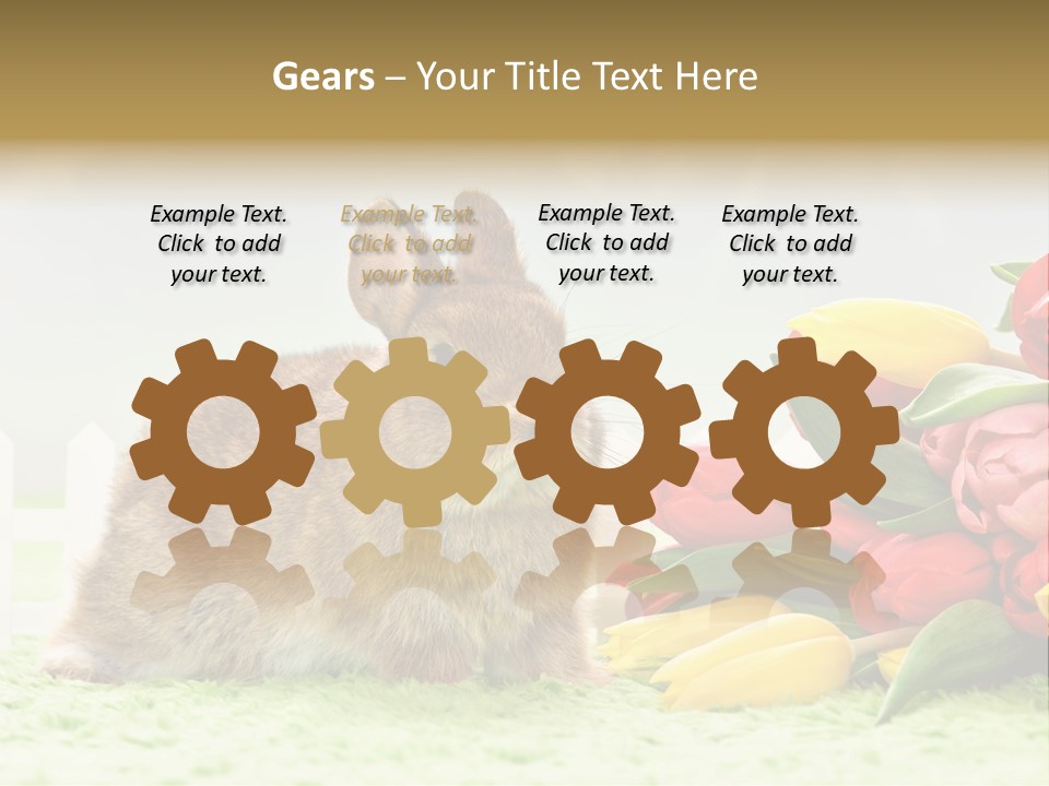 Feiertag Blumenstraussm Tier PowerPoint Template