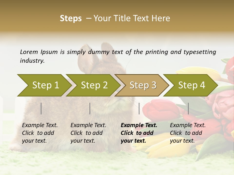 Feiertag Blumenstraussm Tier PowerPoint Template