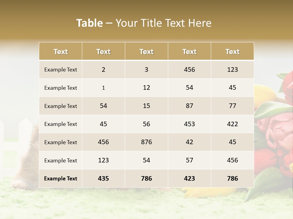 Feiertag Blumenstraussm Tier PowerPoint Template