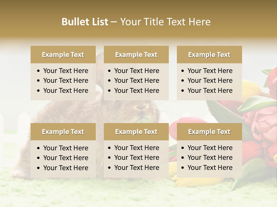 Feiertag Blumenstraussm Tier PowerPoint Template