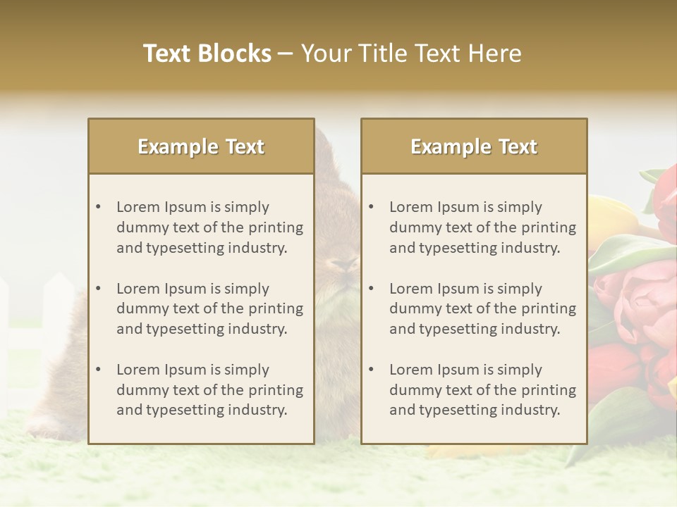 Feiertag Blumenstraussm Tier PowerPoint Template