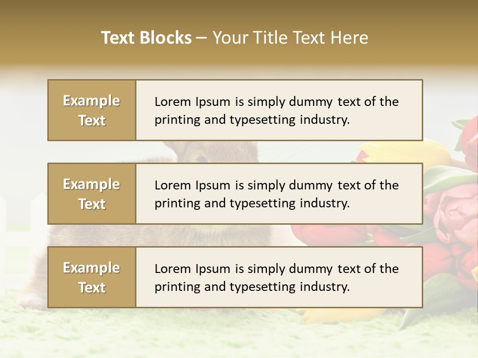 Feiertag Blumenstraussm Tier PowerPoint Template