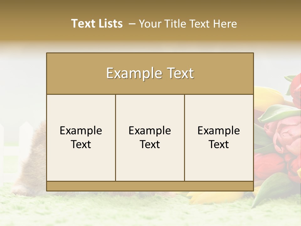 Feiertag Blumenstraussm Tier PowerPoint Template
