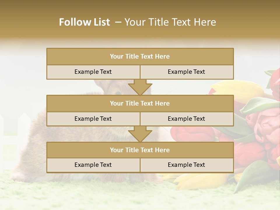 Feiertag Blumenstraussm Tier PowerPoint Template
