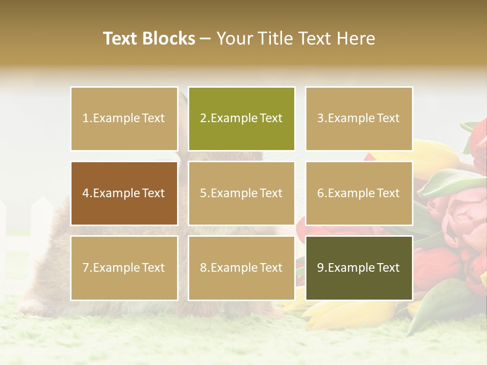 Feiertag Blumenstraussm Tier PowerPoint Template