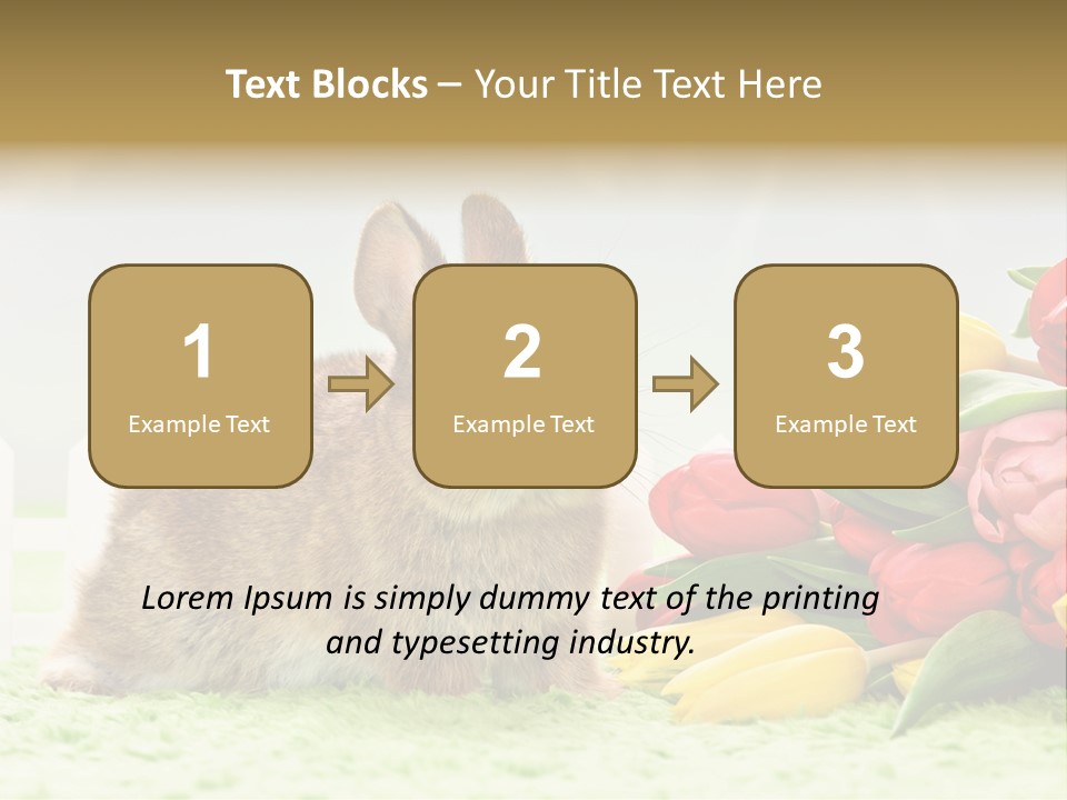 Feiertag Blumenstraussm Tier PowerPoint Template