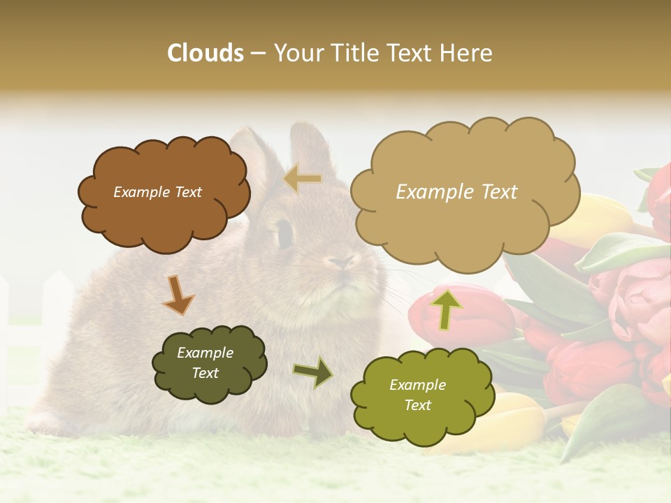 Feiertag Blumenstraussm Tier PowerPoint Template