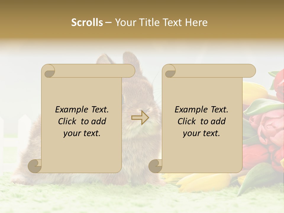 Feiertag Blumenstraussm Tier PowerPoint Template