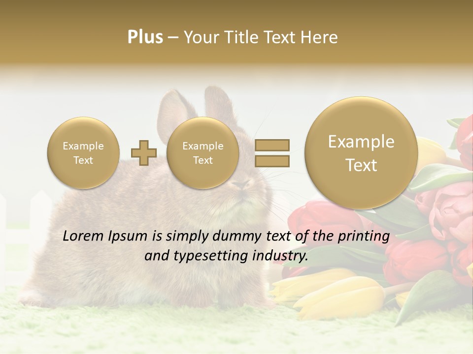 Feiertag Blumenstraussm Tier PowerPoint Template