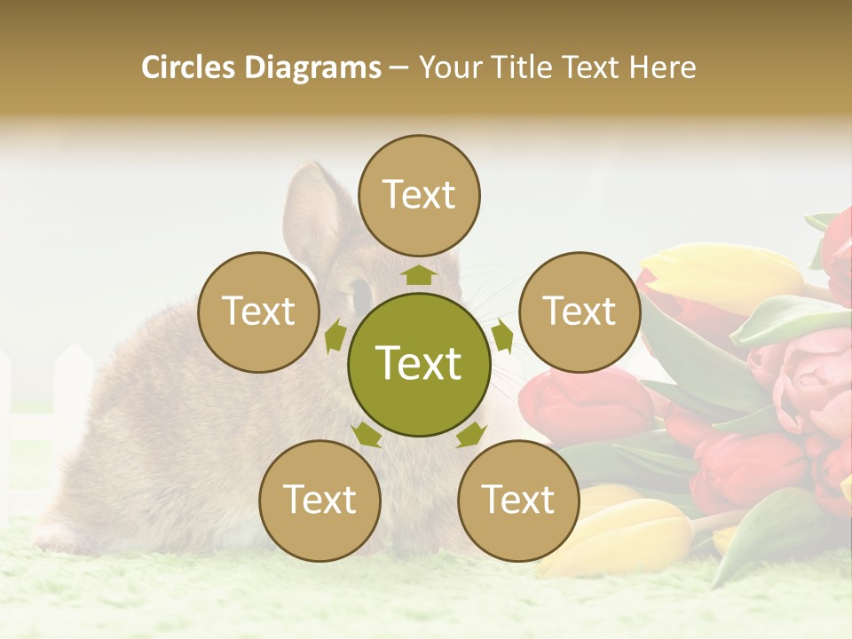 Feiertag Blumenstraussm Tier PowerPoint Template