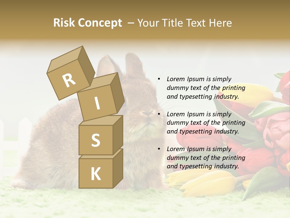 Feiertag Blumenstraussm Tier PowerPoint Template