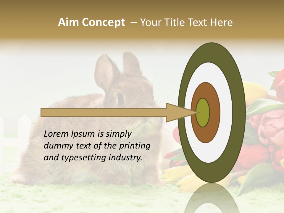 Feiertag Blumenstraussm Tier PowerPoint Template