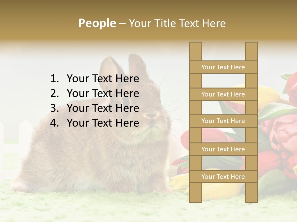 Feiertag Blumenstraussm Tier PowerPoint Template