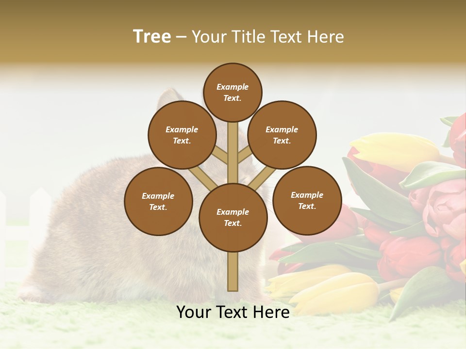 Feiertag Blumenstraussm Tier PowerPoint Template