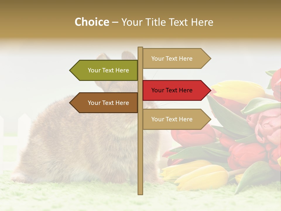 Feiertag Blumenstraussm Tier PowerPoint Template