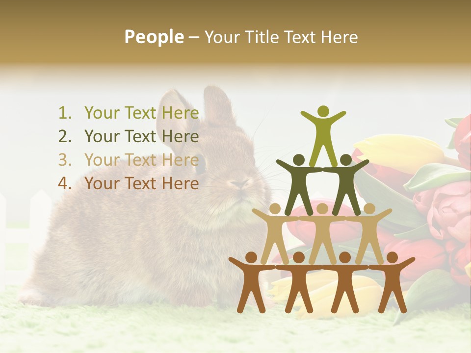 Feiertag Blumenstraussm Tier PowerPoint Template