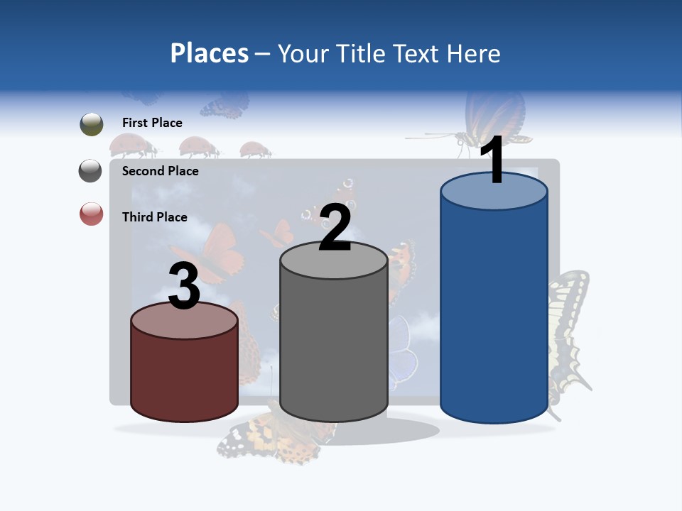 Modern Schmetterlinge Lcd PowerPoint Template