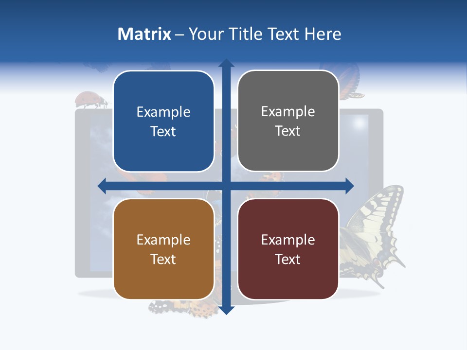 Modern Schmetterlinge Lcd PowerPoint Template
