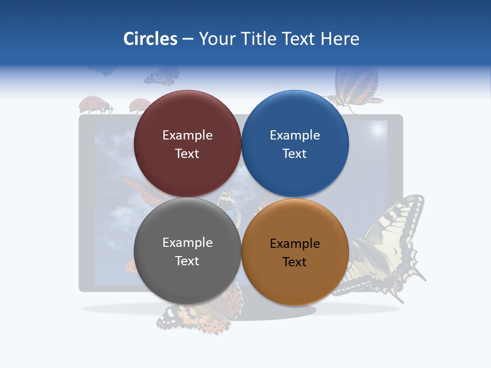 Modern Schmetterlinge Lcd PowerPoint Template