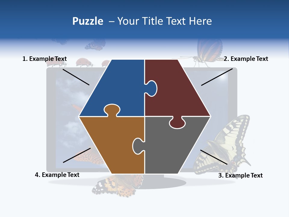 Modern Schmetterlinge Lcd PowerPoint Template